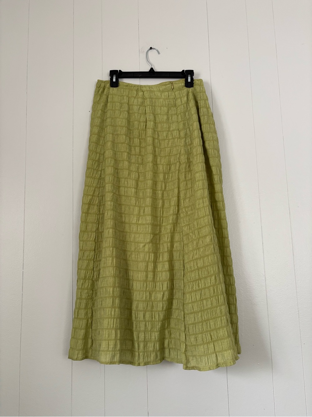 Lulus True Trend Green Crinkled Midi Skirt XL - Picture 6 of 12